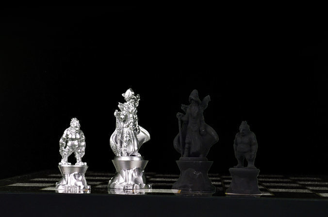 Troll Chess Pieces STL Monster Design  3D print model