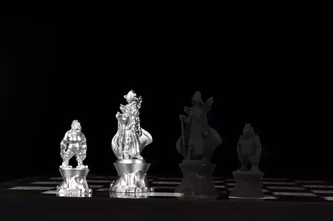 Troll Chess Pieces STL Monster Design  3D print model
