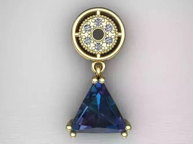 Round and triangle pendant 3D model