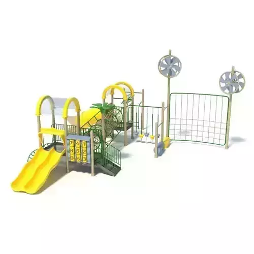 Plastic Childrens Playground Set Jungle Gym 3D model