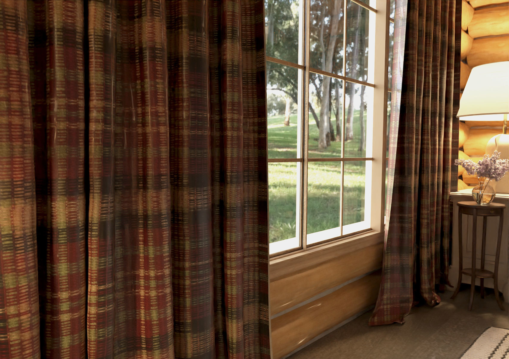 Wooden Cabin Interior 3d model Low-poly 3D model_5