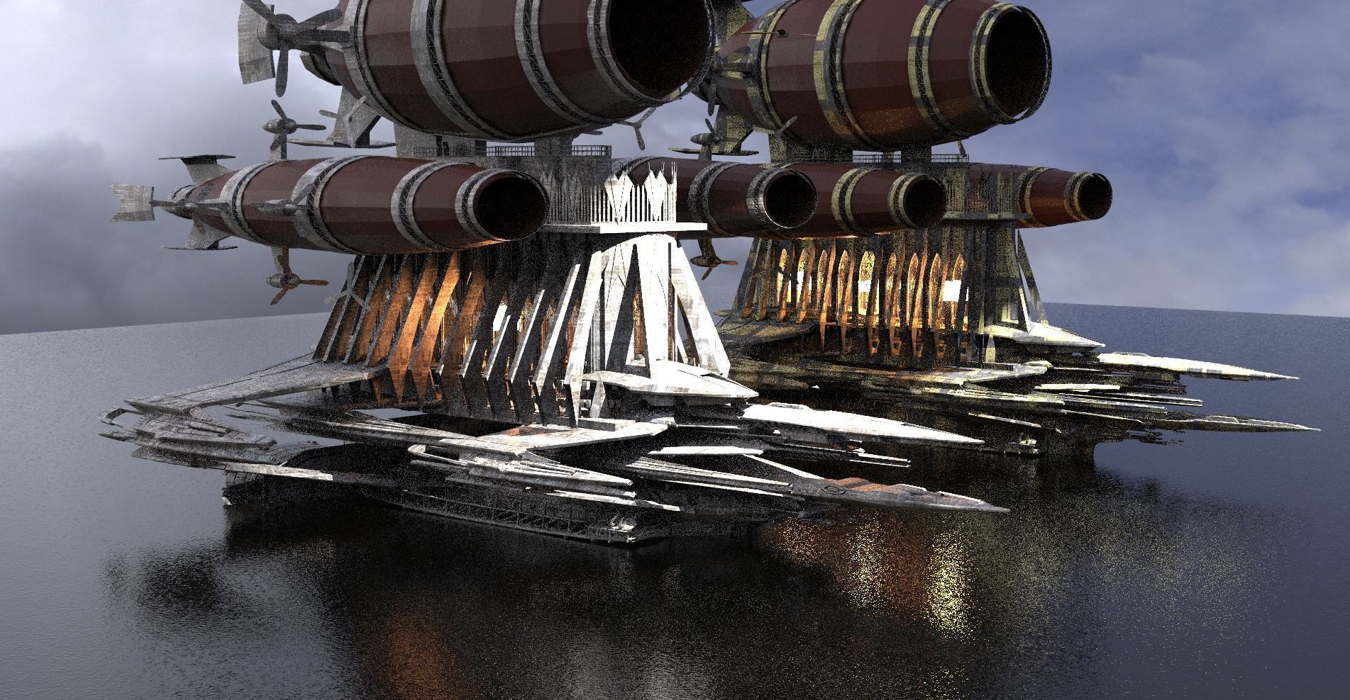 Royal Dragon Cathedral Ships 3D model_1