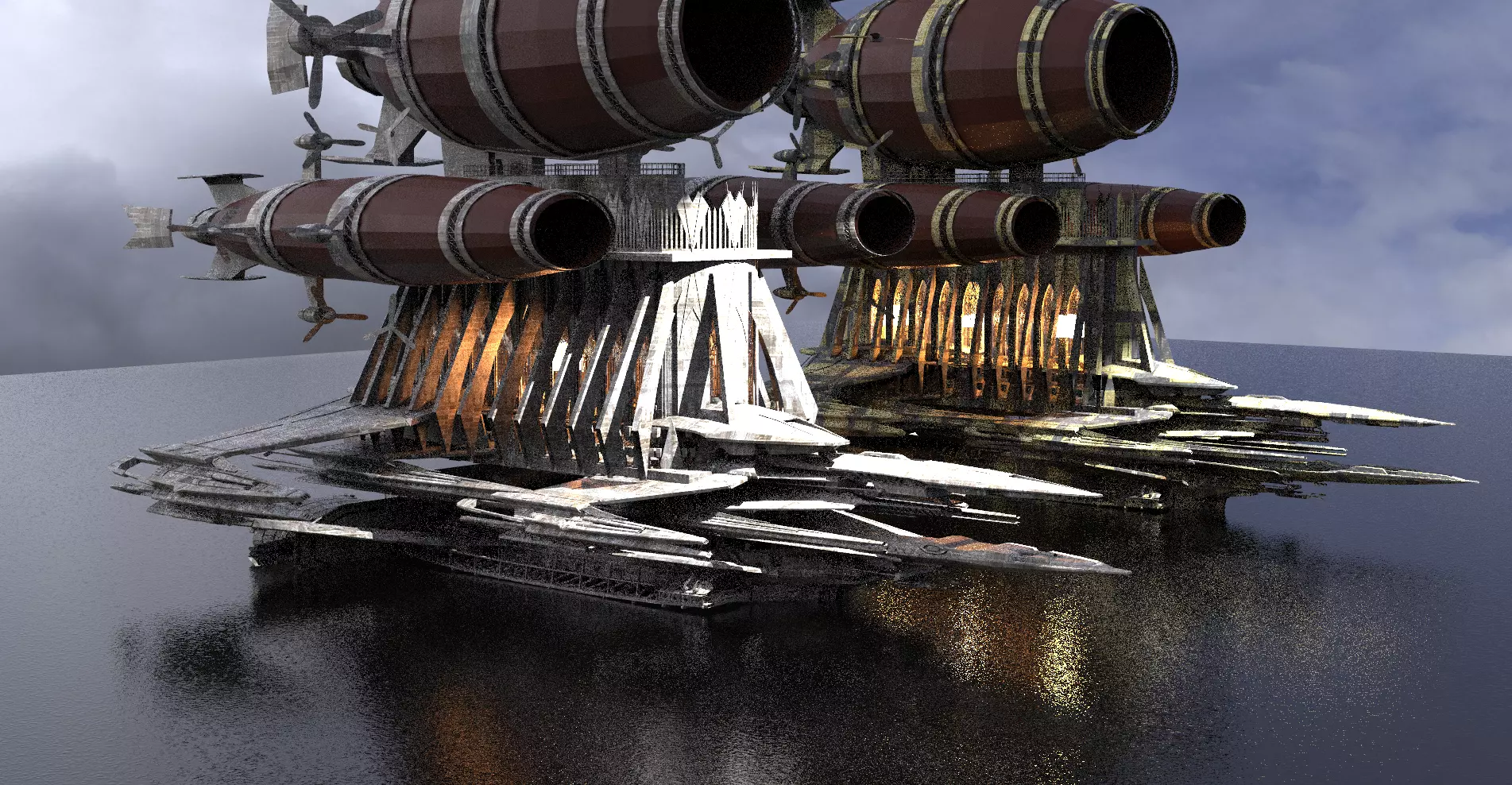 Royal Dragon Cathedral Ships 3D model_0