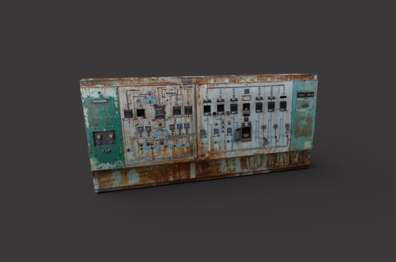 Old Control Panel 3D model_1
