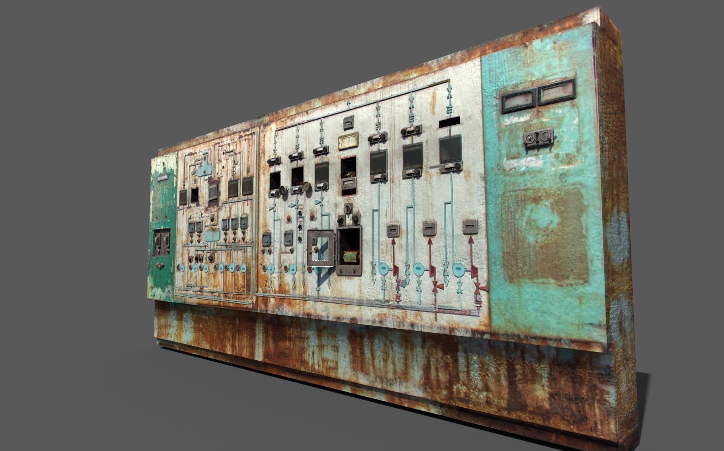 Old Control Panel 3D model_4