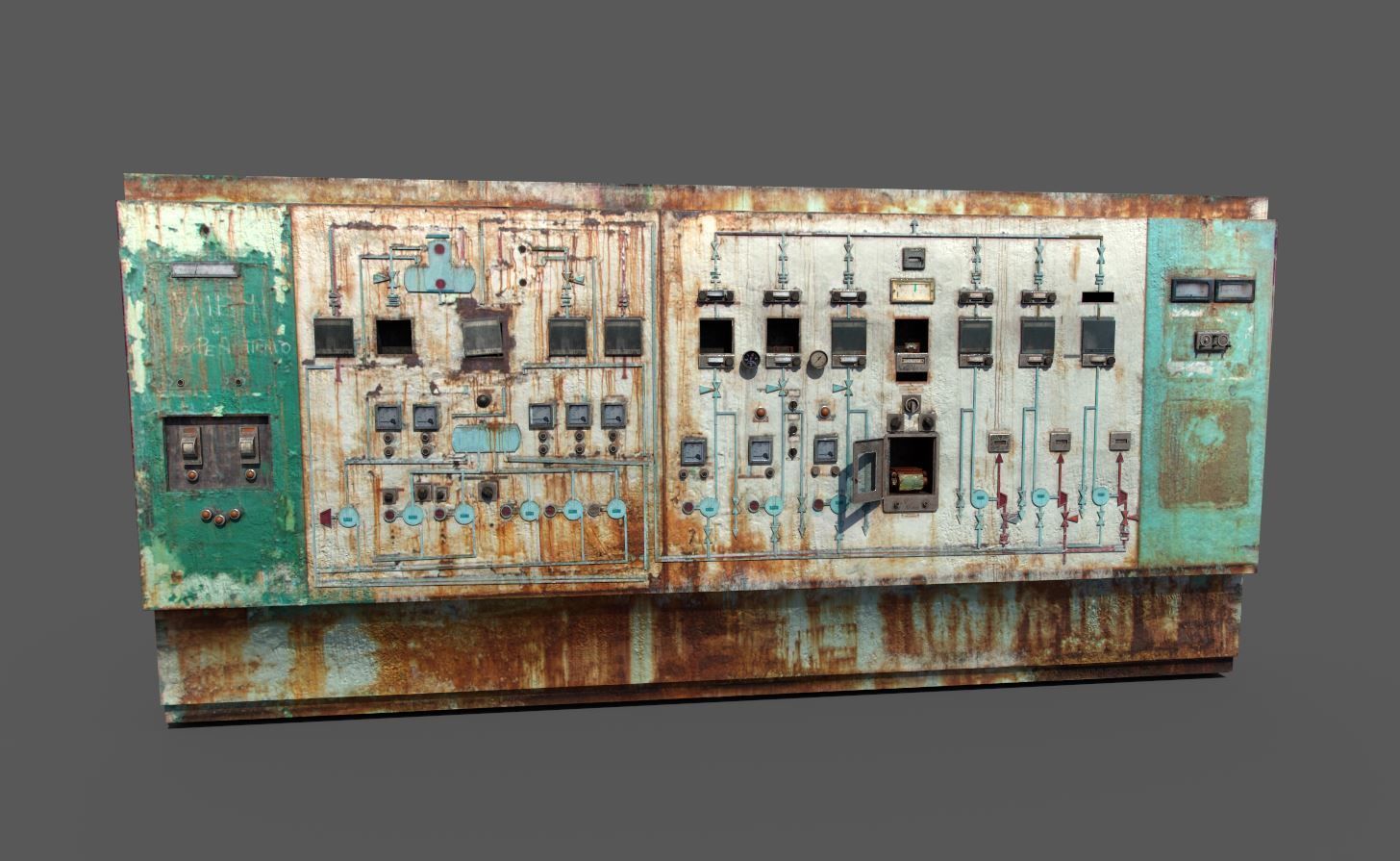 Old Control Panel 3D model_2