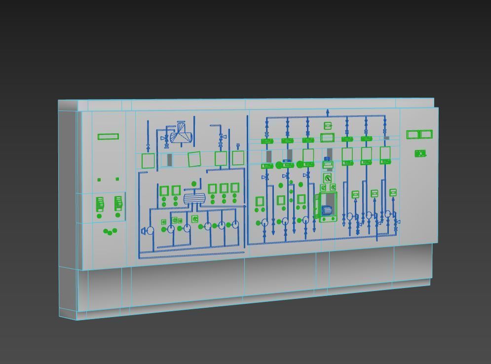 Old Control Panel 3D model_11