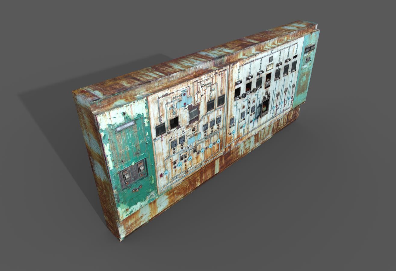 Old Control Panel 3D model_6