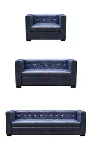 Sofa set leather loveseat