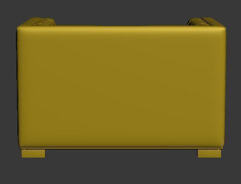 Armchair single seater Low-poly 3D model_11