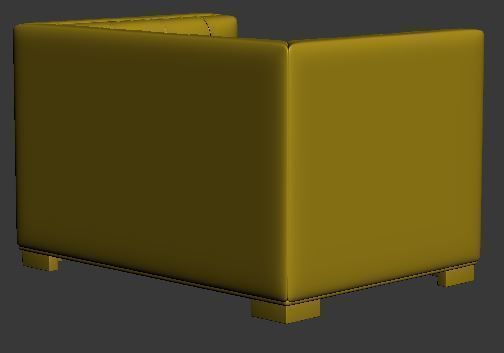 Armchair single seater Low-poly 3D model_10