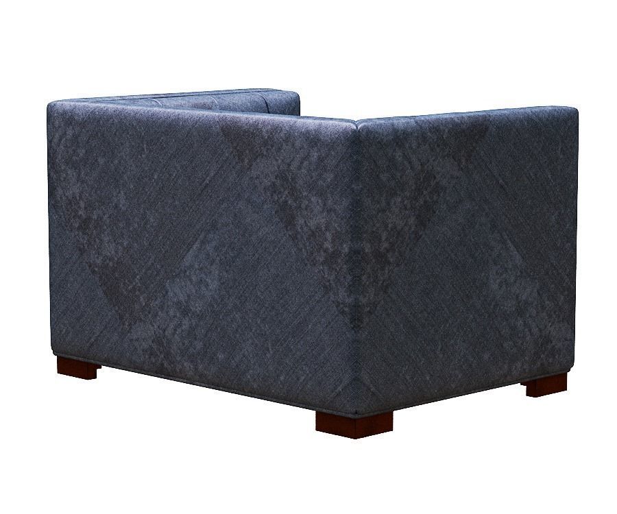 Armchair single seater Low-poly 3D model_4