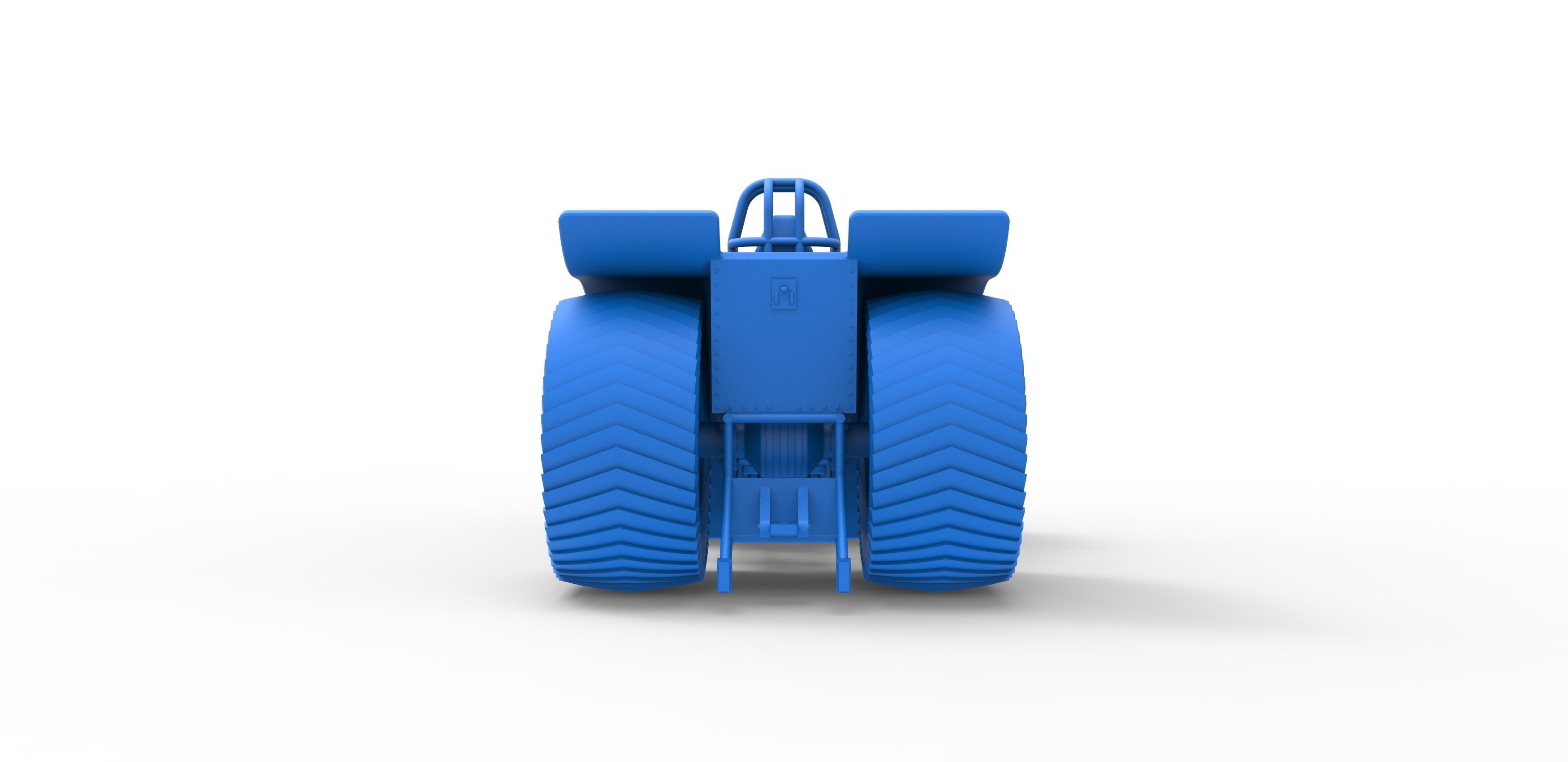Pulling tractor with 3 engines V12 Scale 1 to 25 3D print model_26