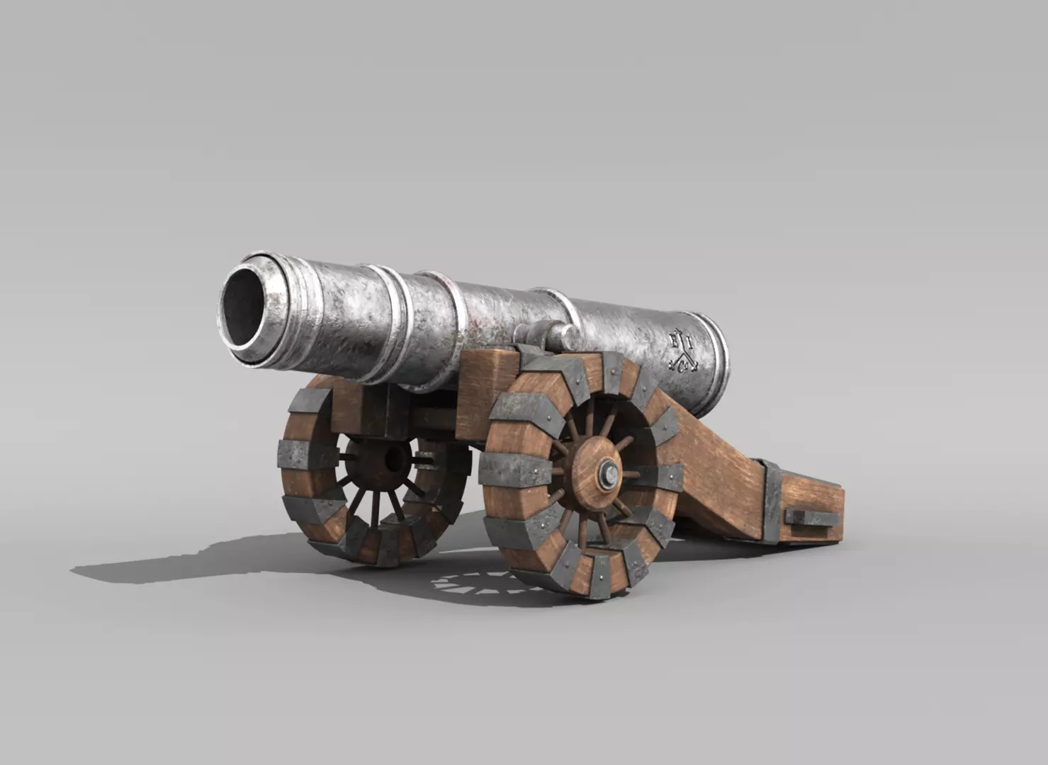 Pirate Cannon 3D model_0