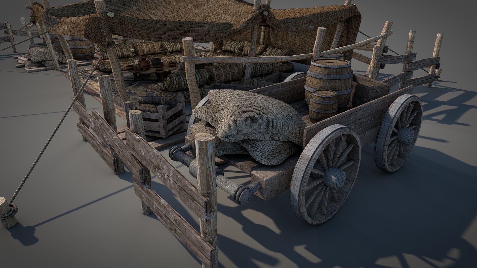 Bedouin Desert Tent v8 3D model_20