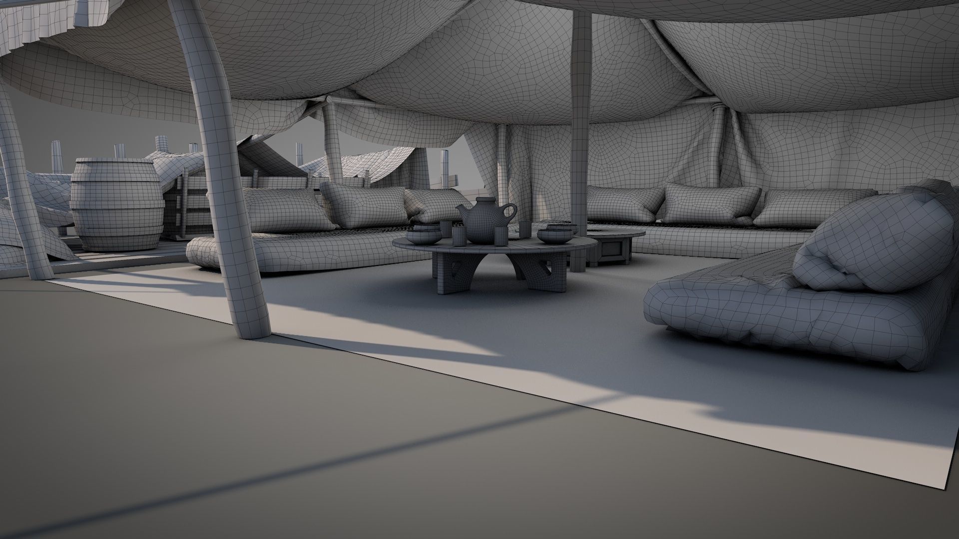 Bedouin Desert Tent v8 3D model_19