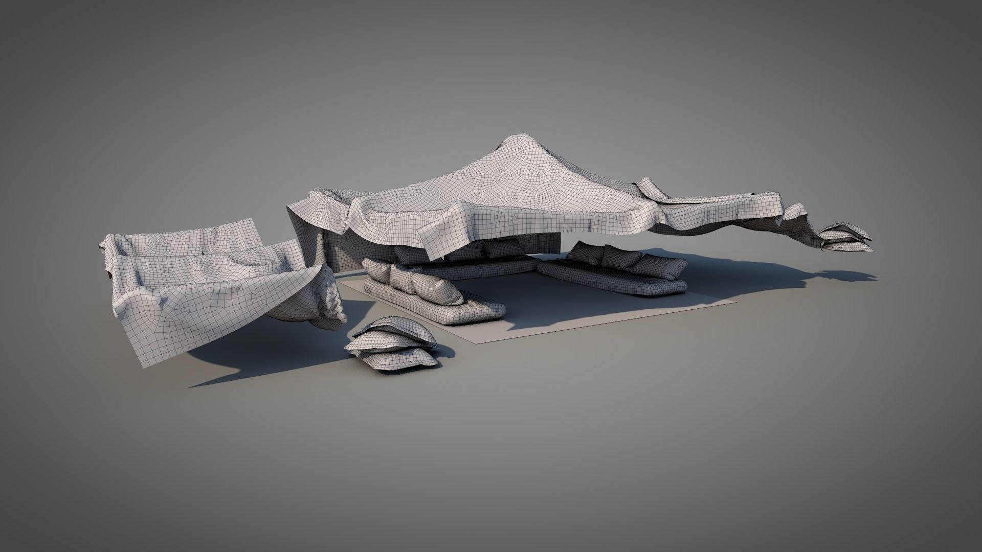 Bedouin Desert Tent v8 3D model_18