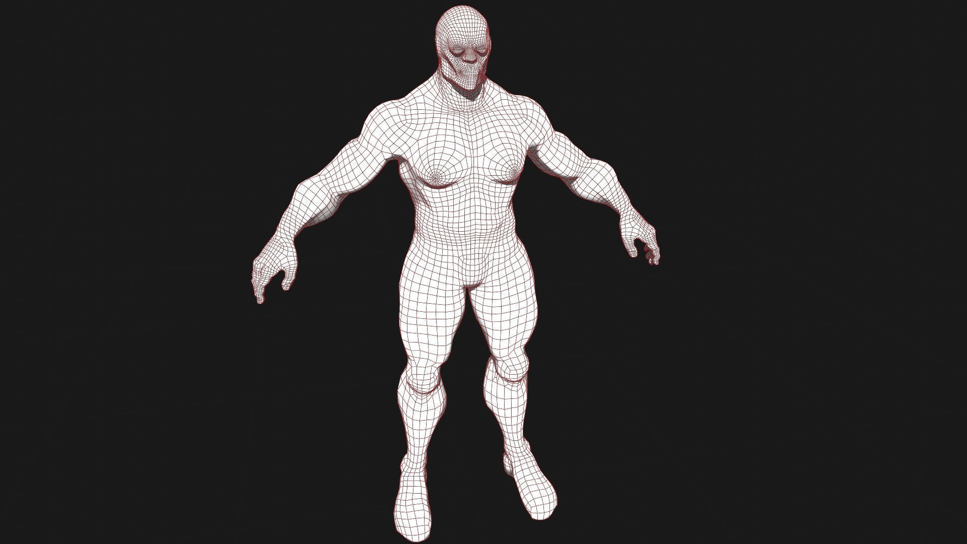 MechOrg Humanoid Cyborg Creature Rigged 3D Character Low-poly 3D model_17
