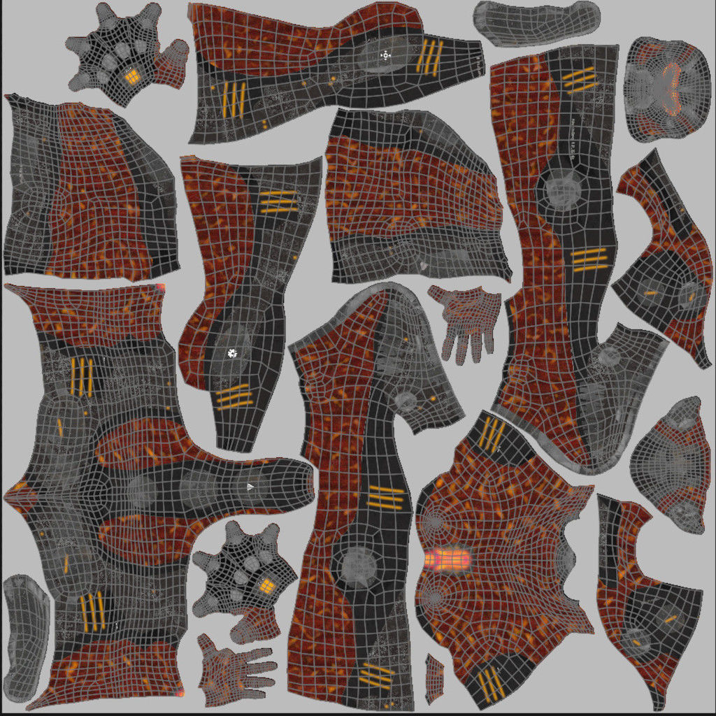 MechOrg Humanoid Cyborg Creature Rigged 3D Character Low-poly 3D model_19