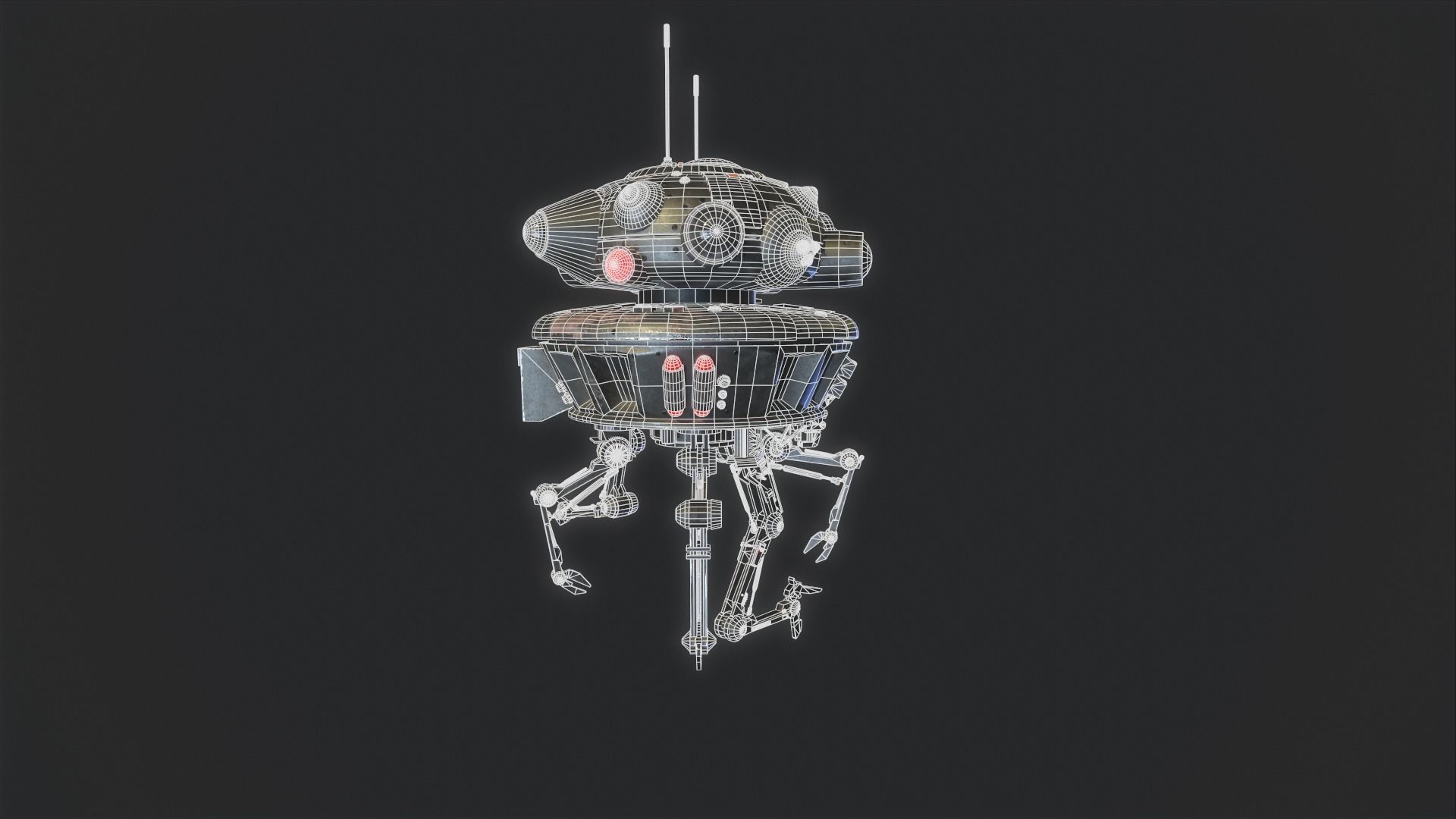 Arakyd Viper Probe Droid Low-poly 3D model_38
