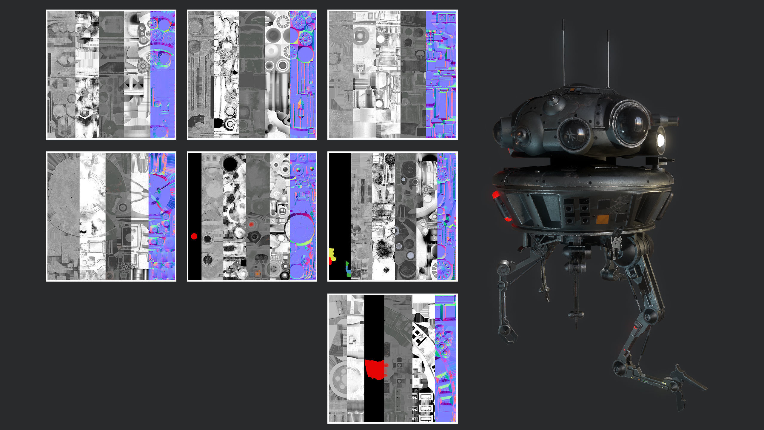 Arakyd Viper Probe Droid Low-poly 3D model_2