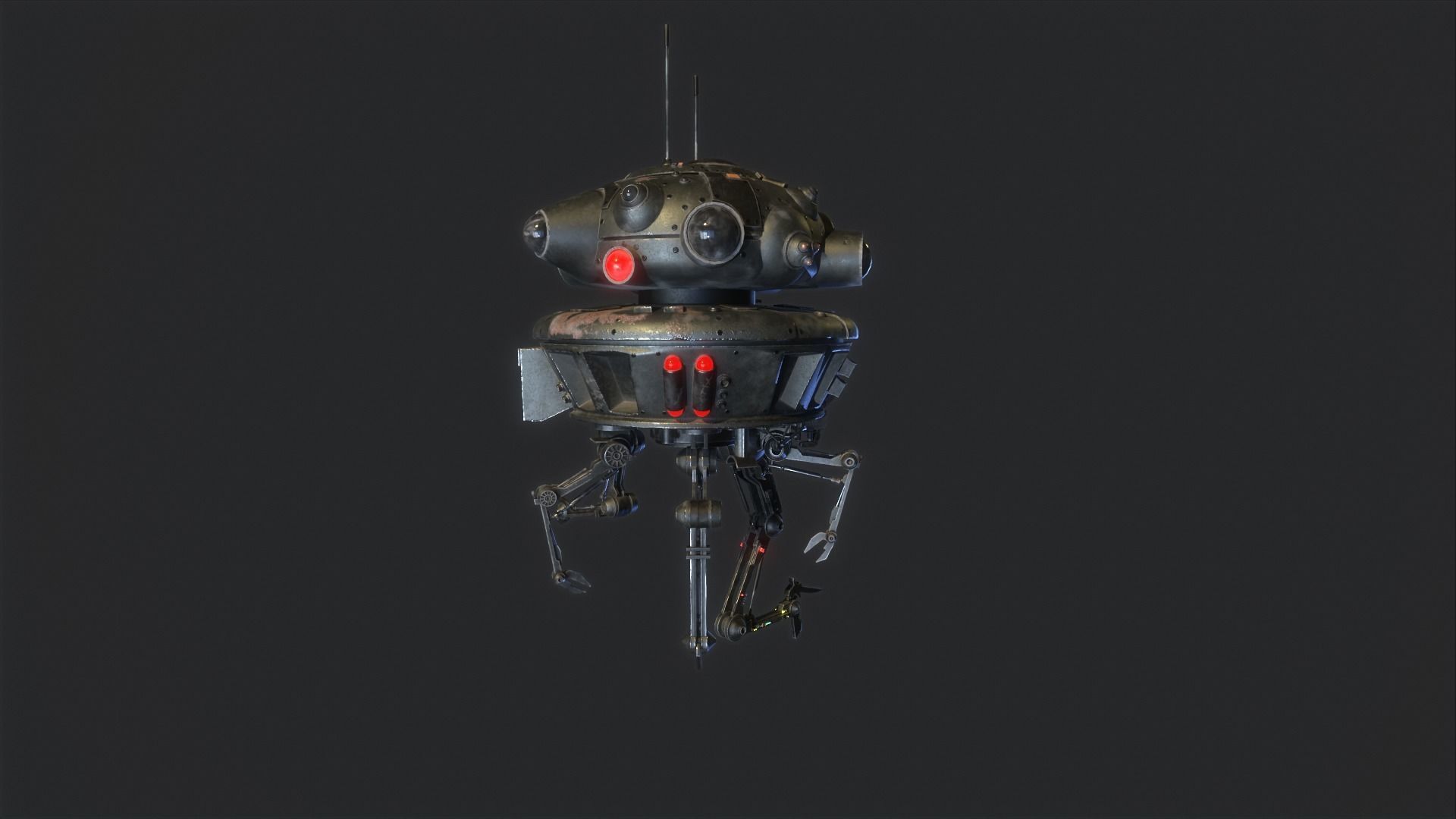 Arakyd Viper Probe Droid Low-poly 3D model_14