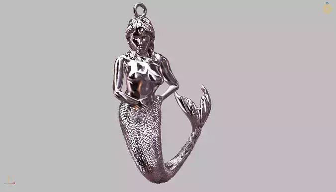 Mermaid Pendant 30mm 