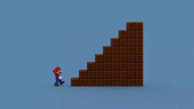 BROS-014 Brick Low-poly 3D model