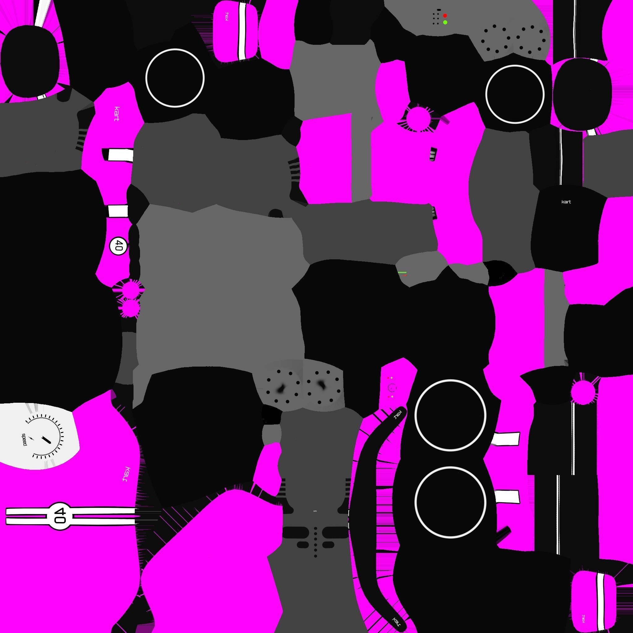 Cartoon Kart D05 Pink - Vehicle Racing Design Low-poly 3D model_20