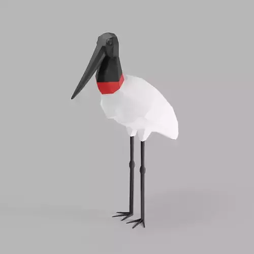 Low Poly Bird stork