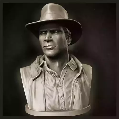 Indiana Jones bust 3D print model