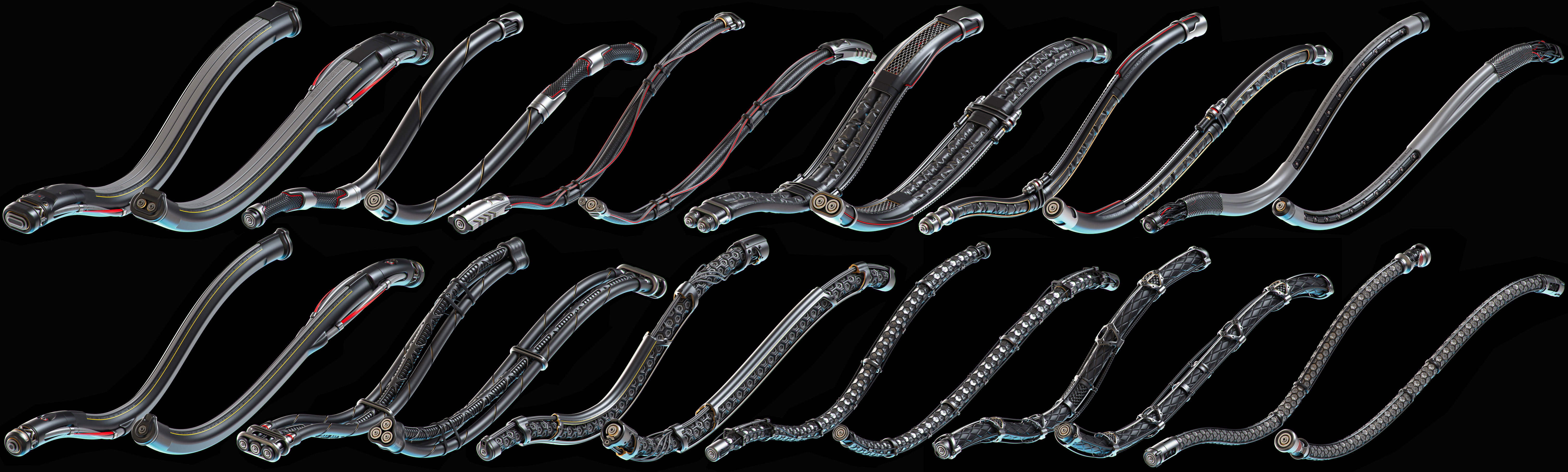 Wires and Cables set 3D model_2