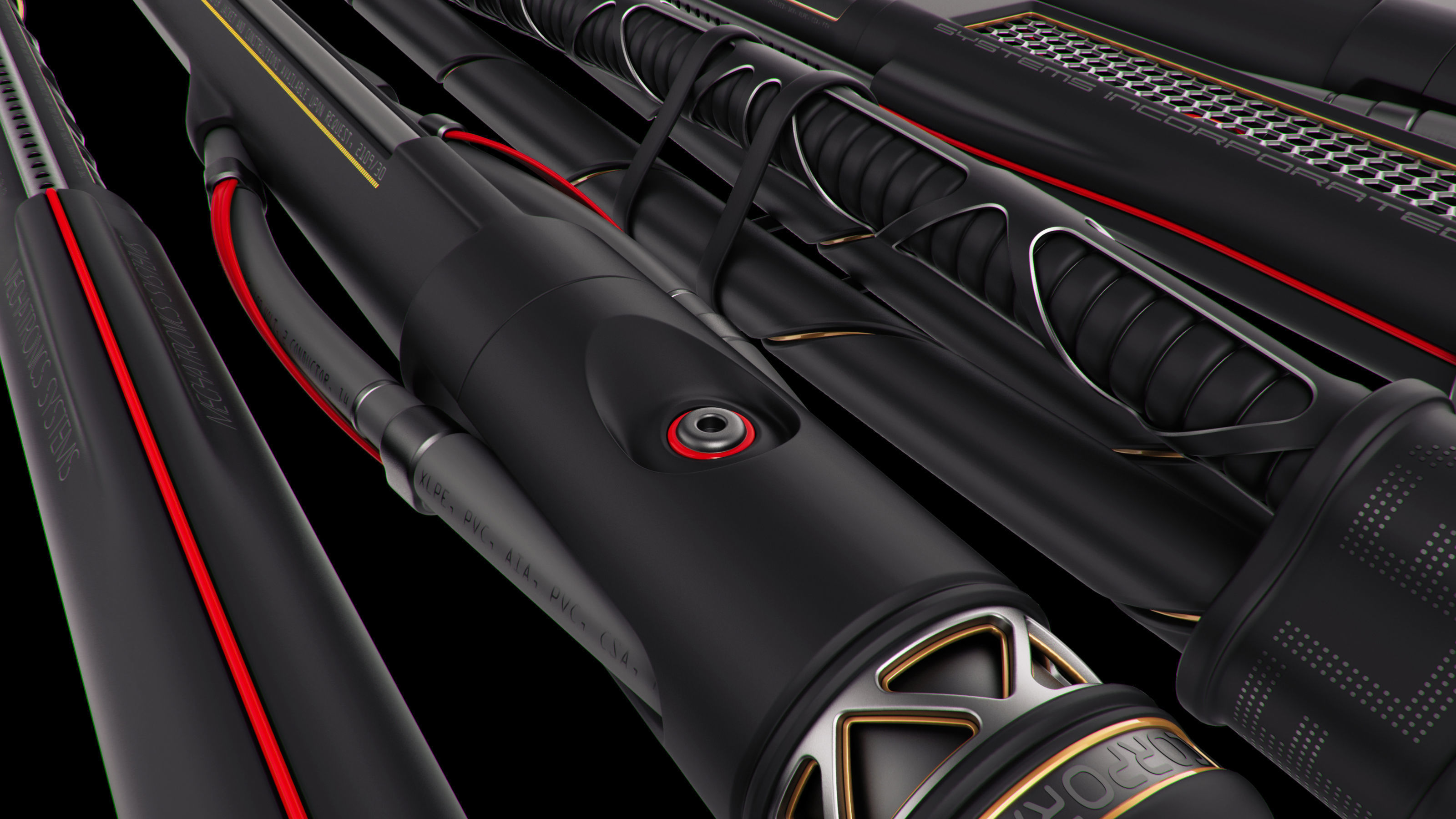 Wires and Cables set 3D model_4