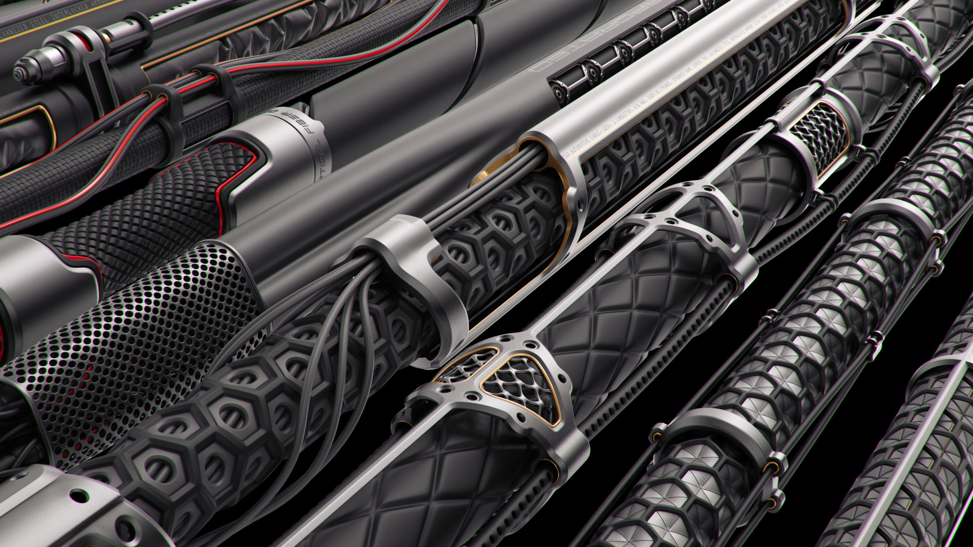 Wires and Cables set 3D model_5