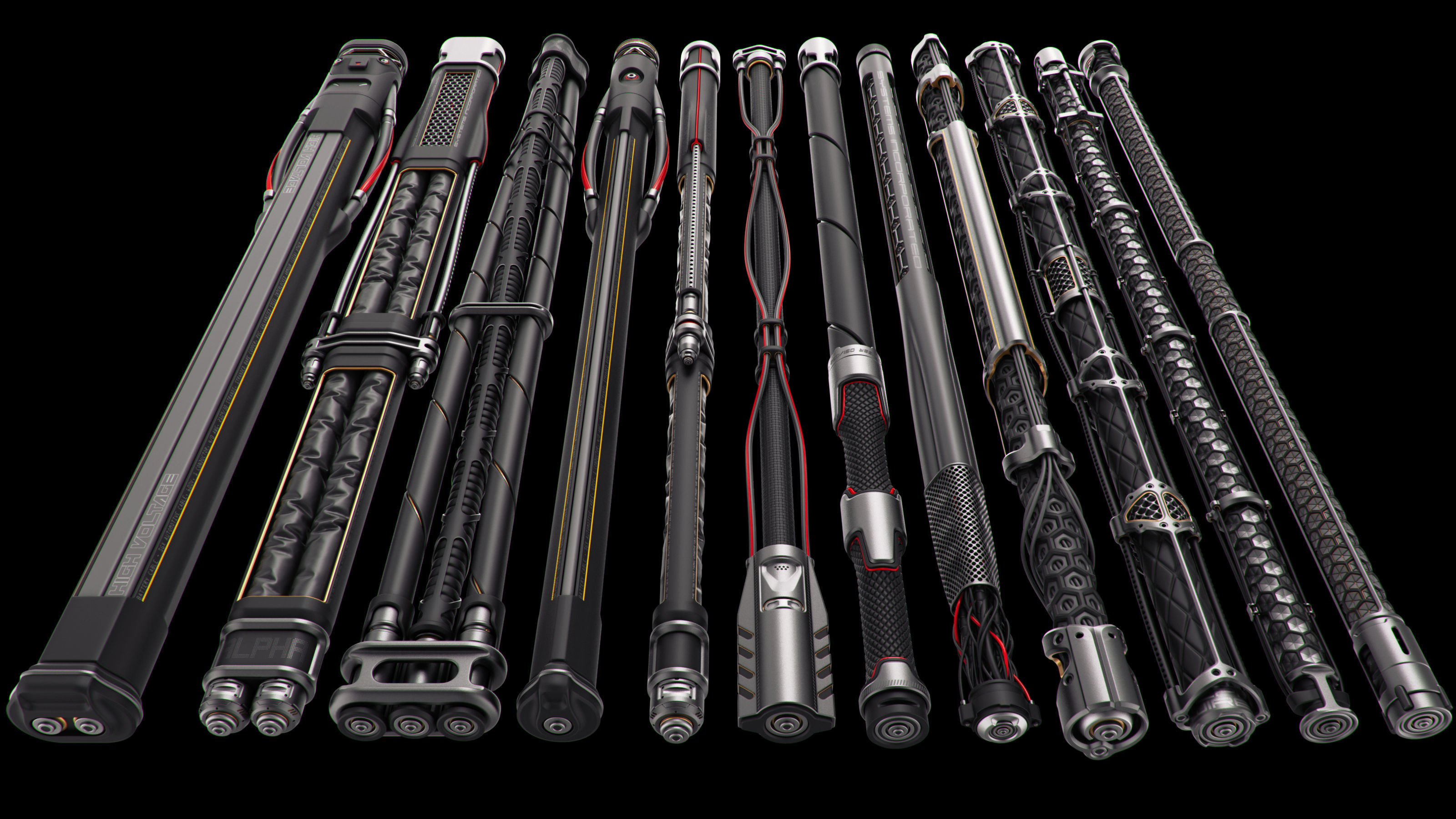 Wires and Cables set 3D model_1