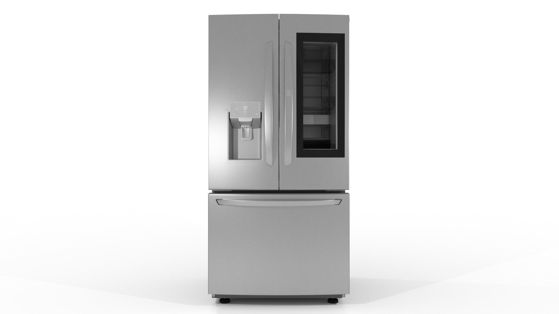 Refrigerator Door-in-door High Poly Low Poly Low-poly 3D model_3