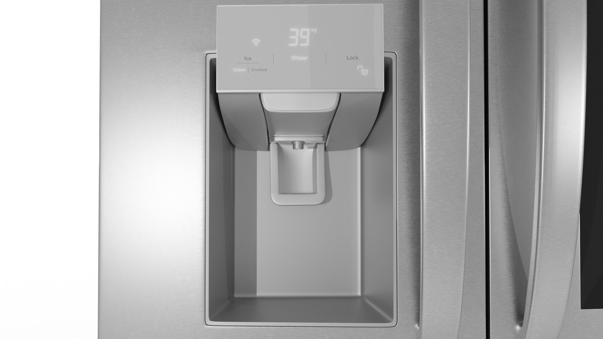 Refrigerator Door-in-door High Poly Low Poly Low-poly 3D model_6