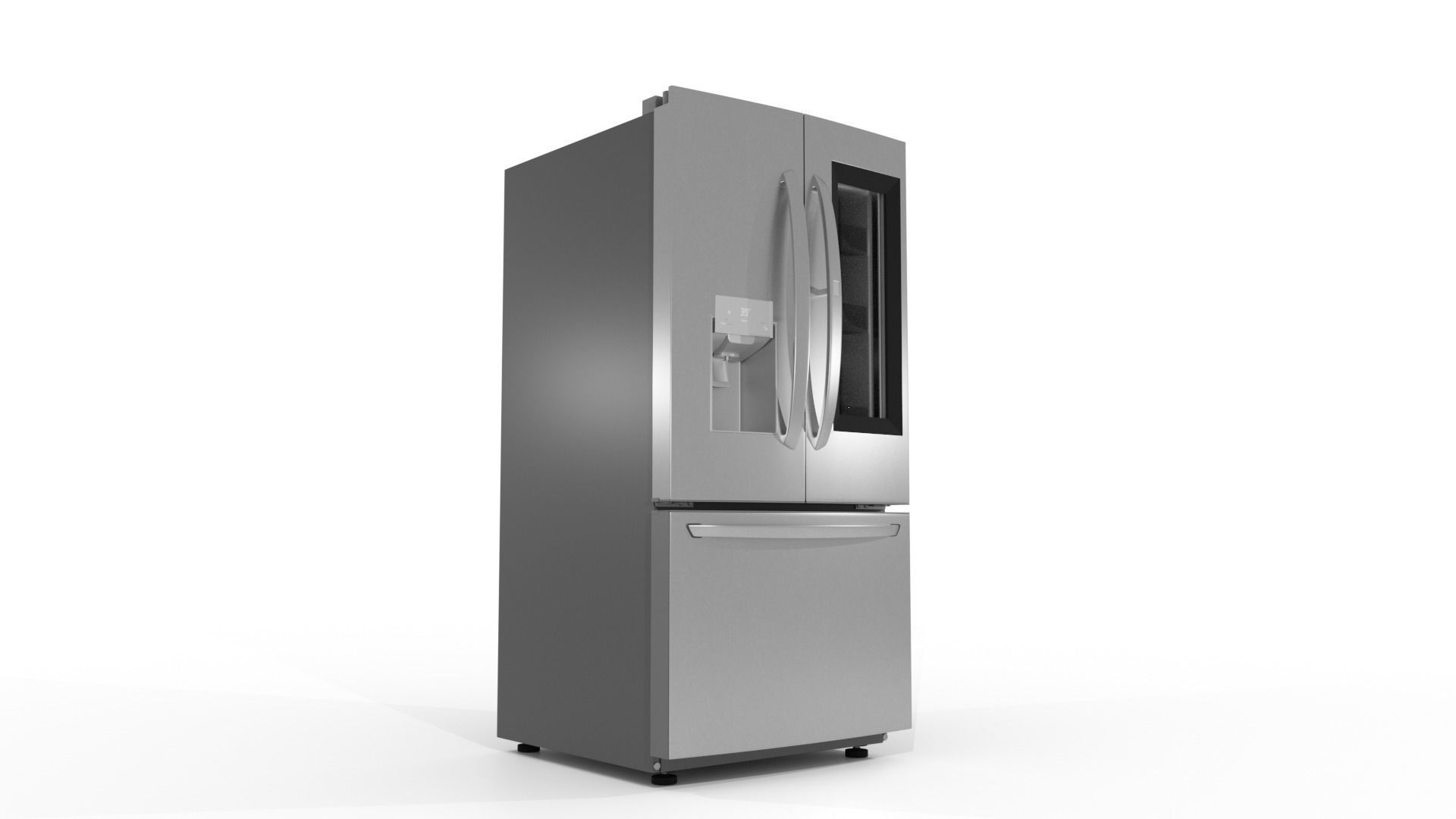 Refrigerator Door-in-door High Poly Low Poly Low-poly 3D model_4
