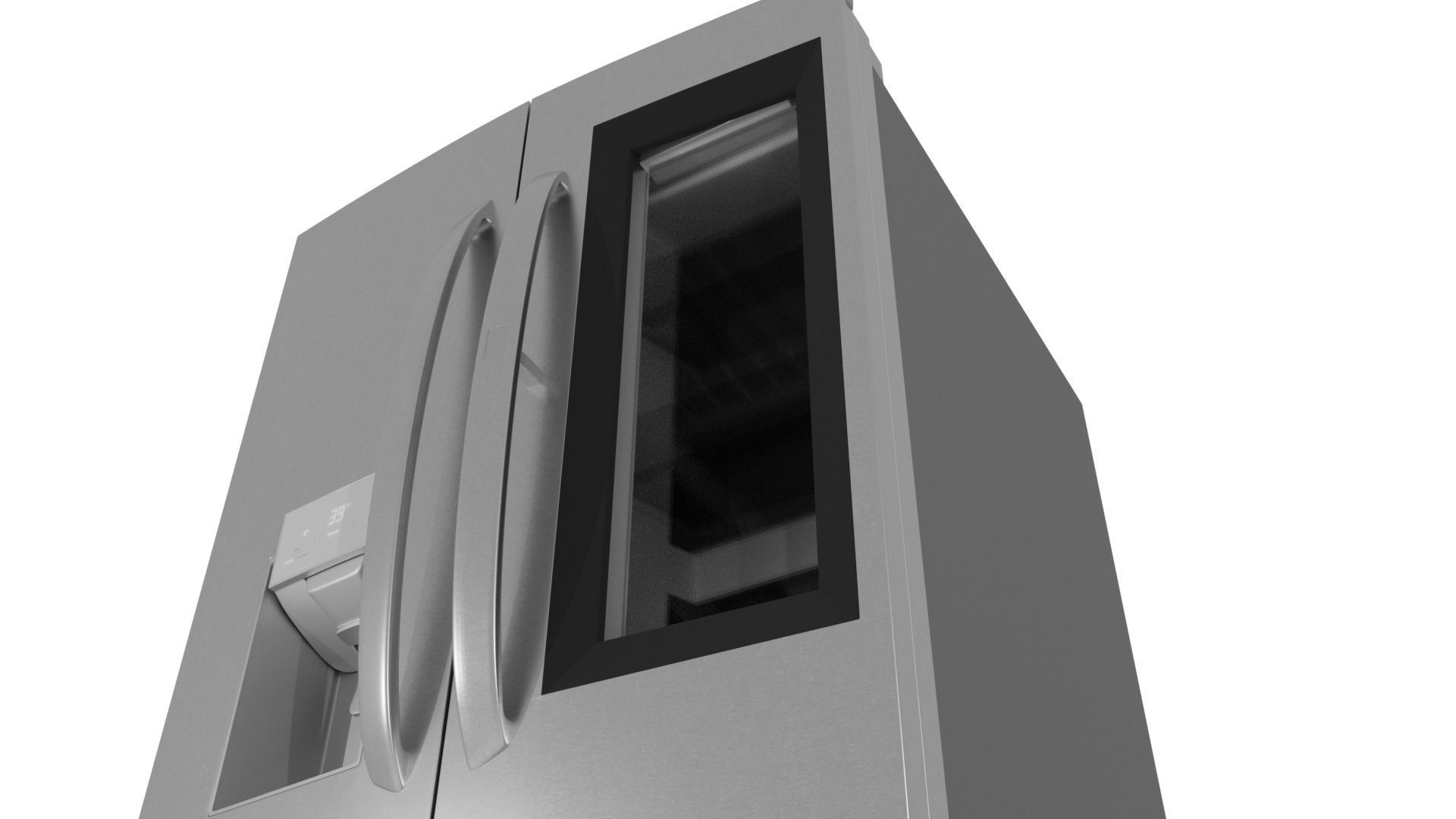 Refrigerator Door-in-door High Poly Low Poly Low-poly 3D model_7