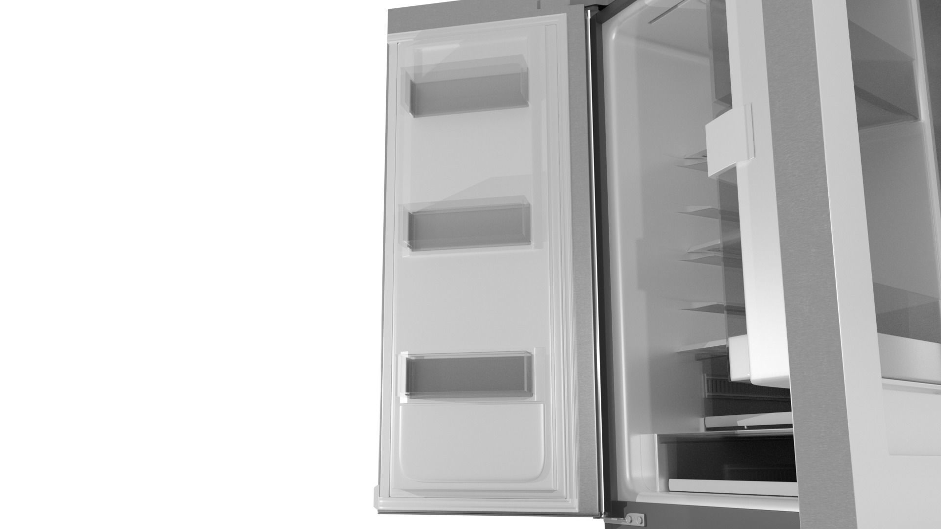 Refrigerator Door-in-door High Poly Low Poly Low-poly 3D model_14