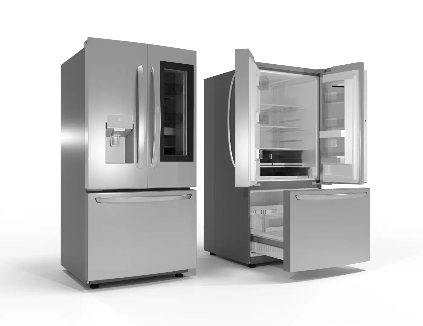 Refrigerator Door-in-door High Poly Low Poly Low-poly 3D model_0