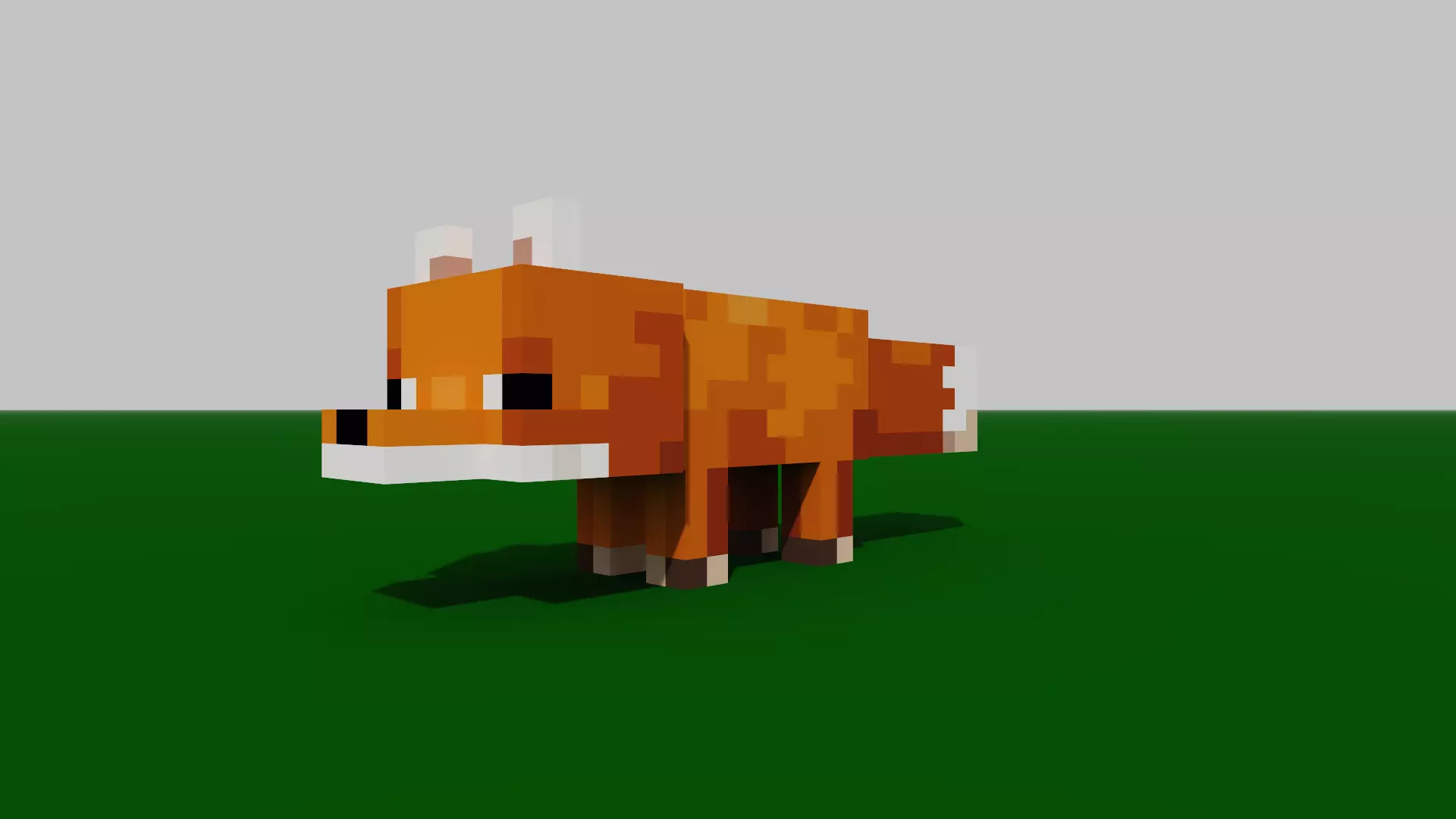 MineCraft fox model Low-poly 3D model
