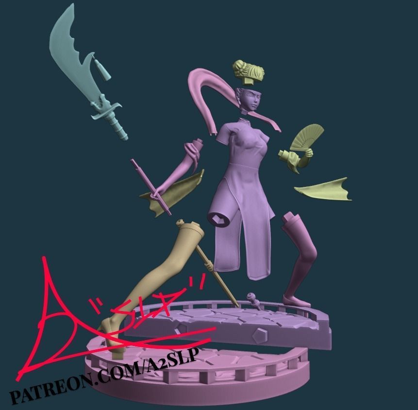 TENTEN GODDESS OF WAR -NARUTO 3D print model_7