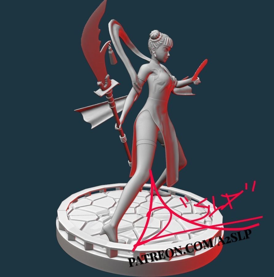 TENTEN GODDESS OF WAR -NARUTO 3D print model_2