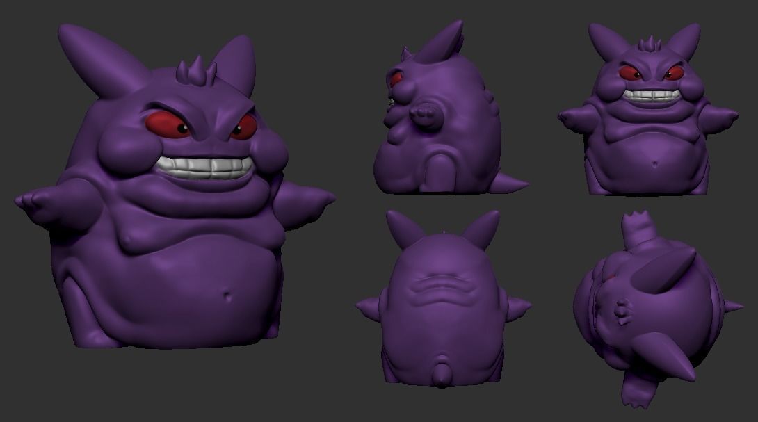 Gengar - Fat Version 3D print model_1