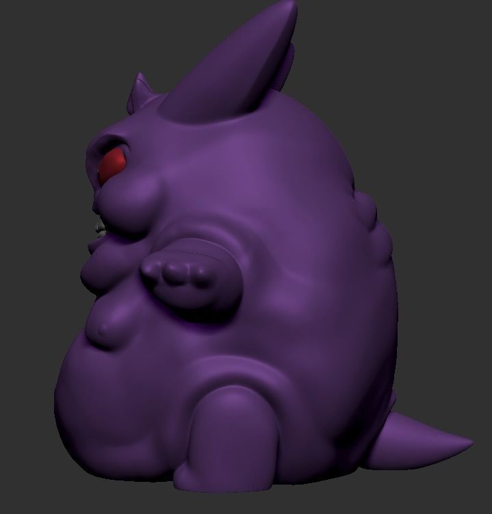 Gengar - Fat Version 3D print model_3