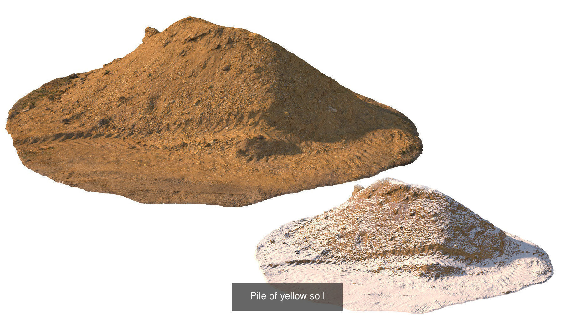 Various piles of soil and stones 3D Model Collection_26