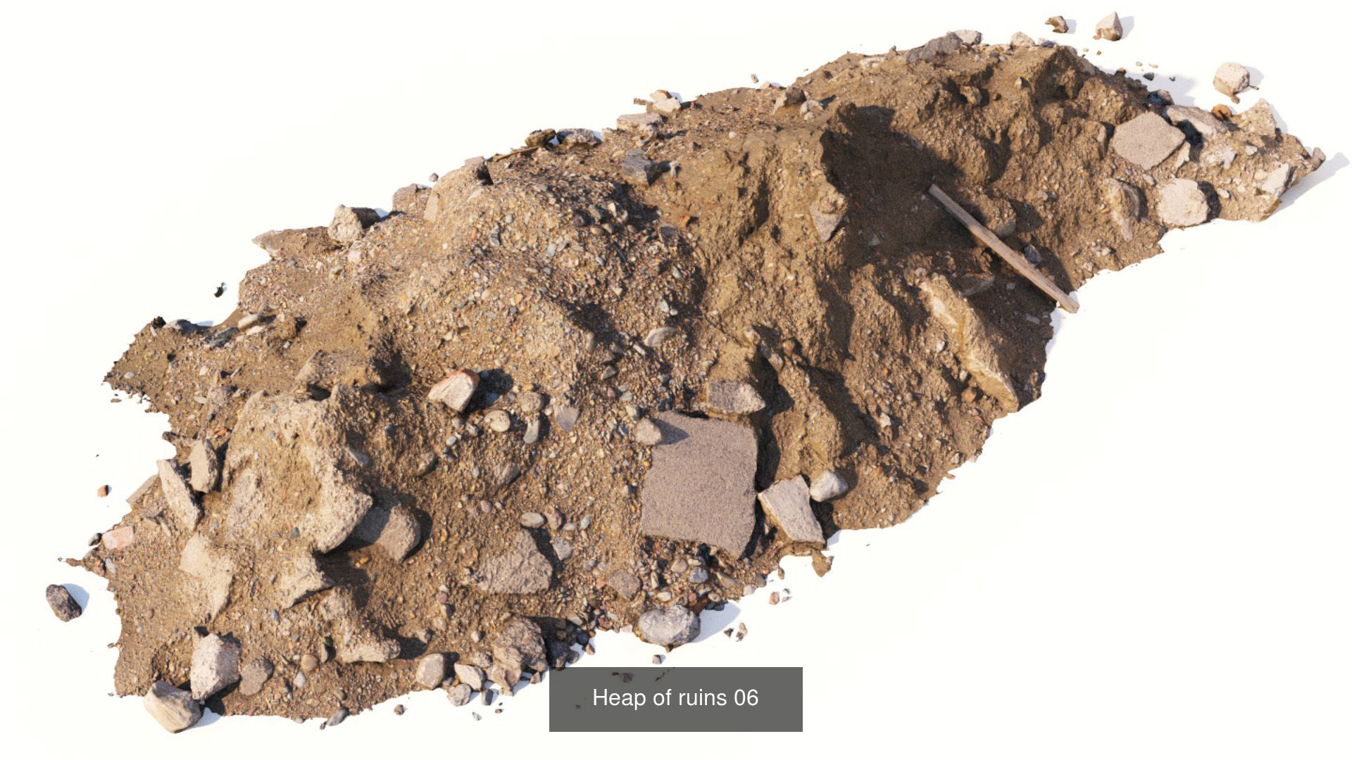 Various piles of soil and stones 3D Model Collection_17