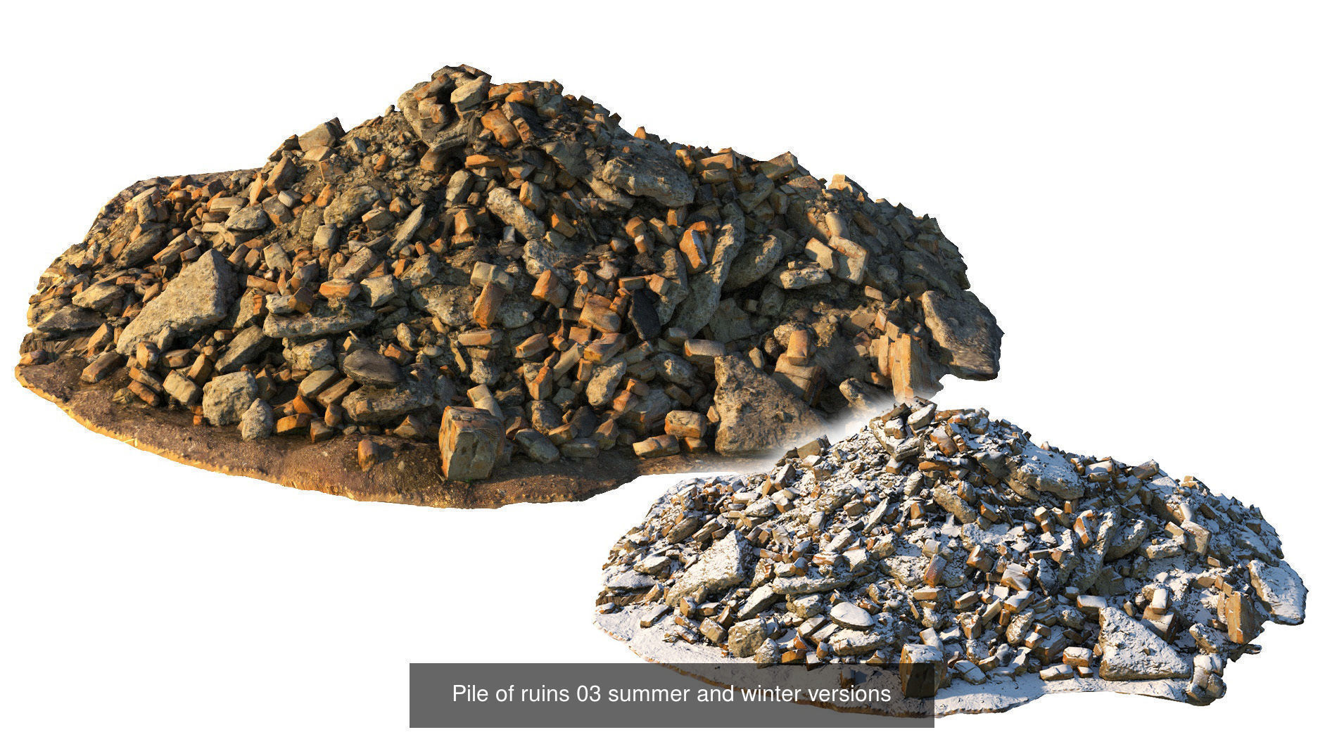 Various piles of soil and stones 3D Model Collection_25