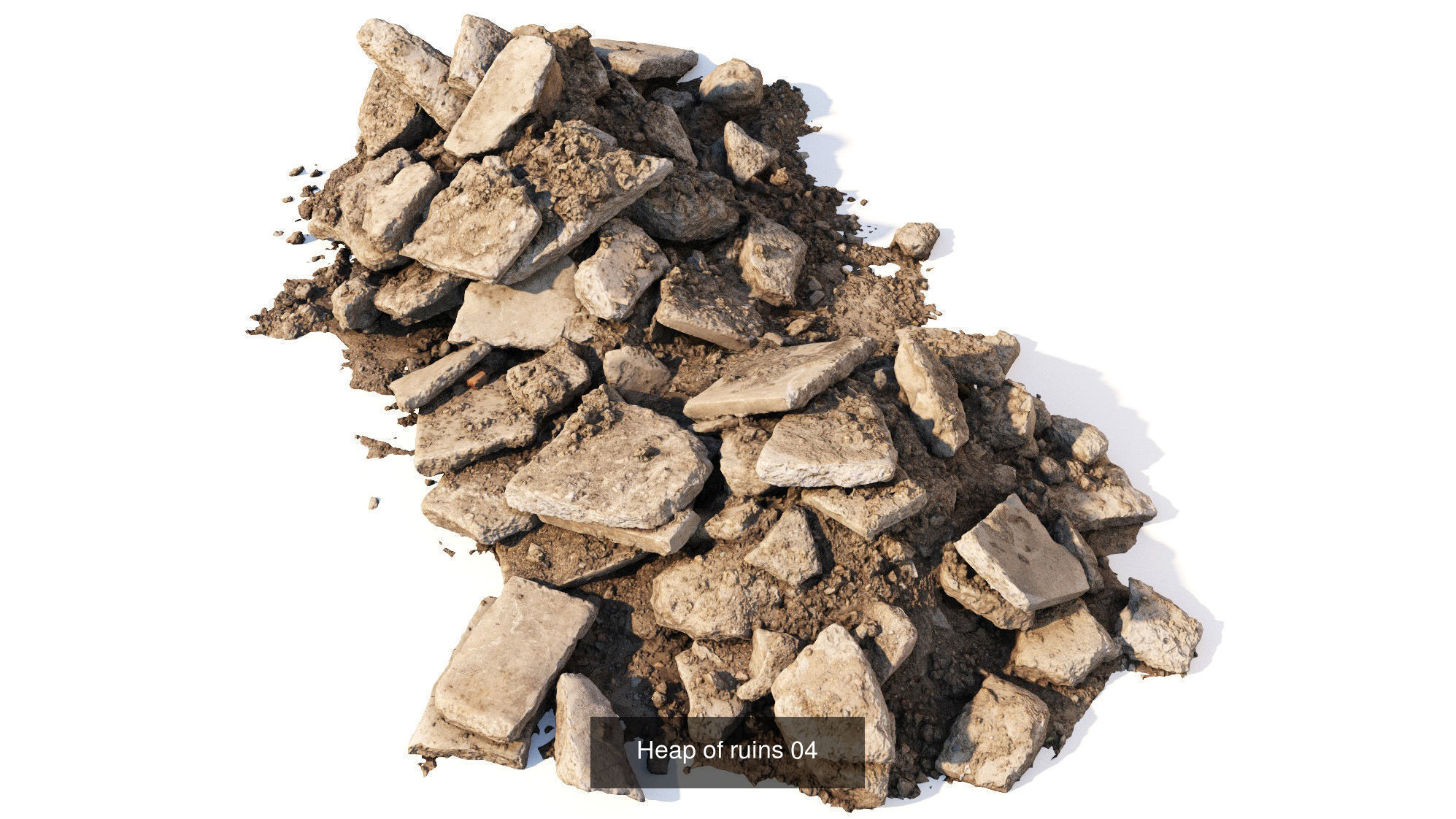 Various piles of soil and stones 3D Model Collection_13